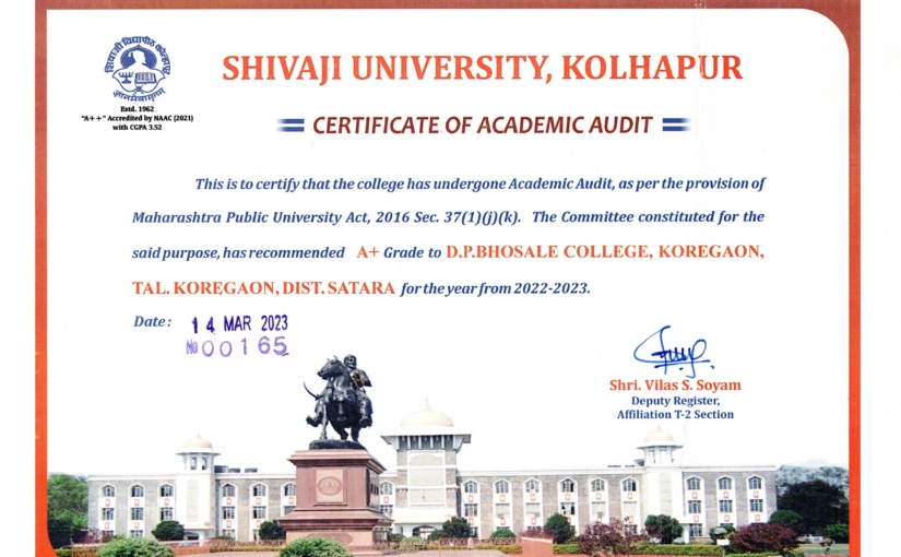 Certificate of Academic Audit